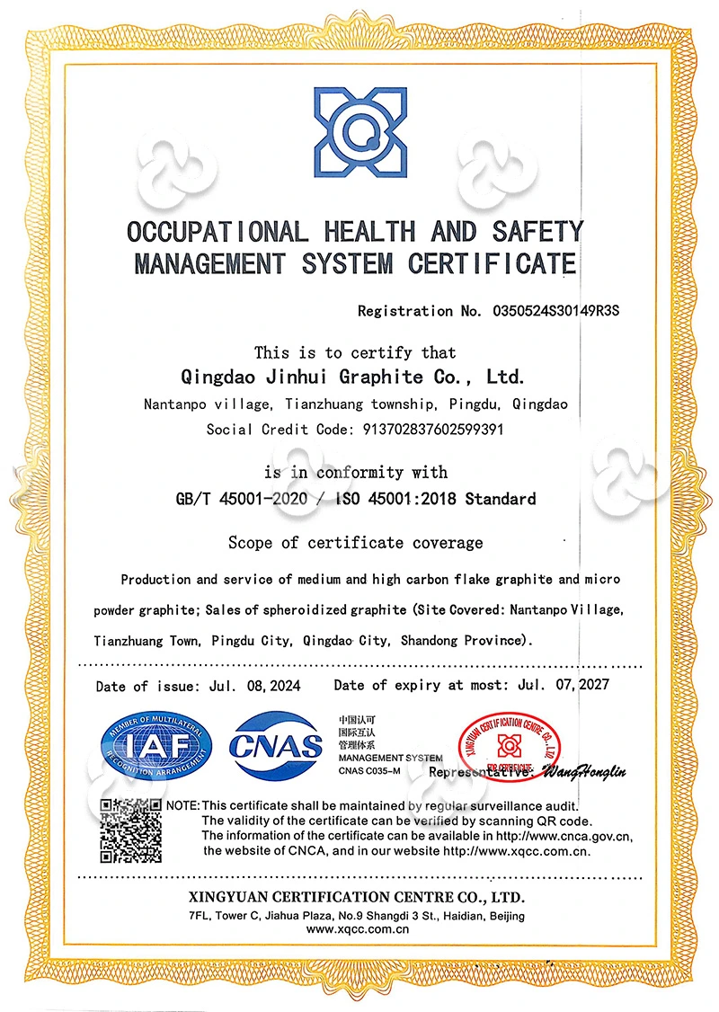 Jinhui Certifications